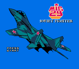 MiG 29 : Soviet Fighter (Homebrew) — Title screen